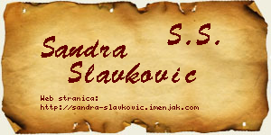 Sandra Slavković vizit kartica